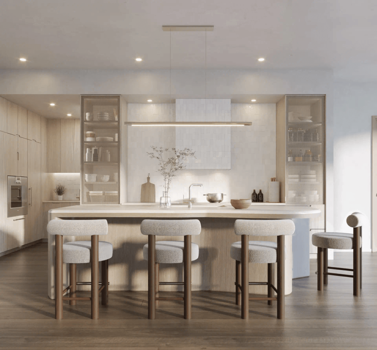 Apartamento mediterráneo moderno en Dénia, Costa Blanca, con diseño contemporáneo y espacios luminosos.