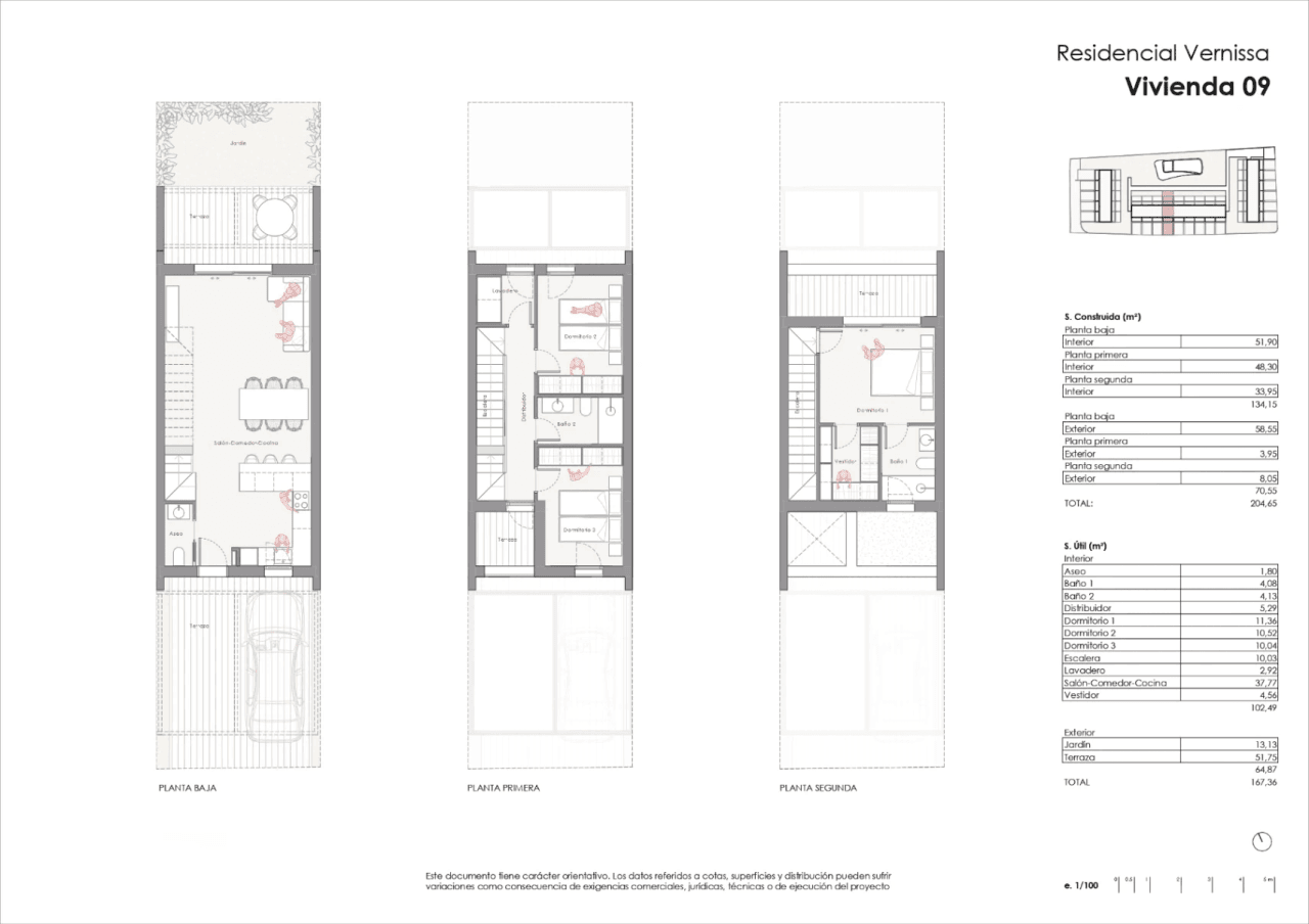 Adosado en venta en Dénia (Residencial Vernissa) - Obra Nueva