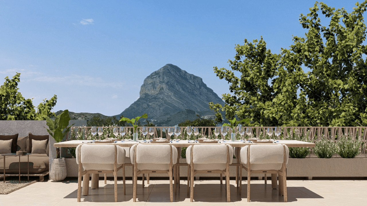El Cielo de Xàbia: Ático Exclusivo con Terraza de 90 m² en Blooming Village.
