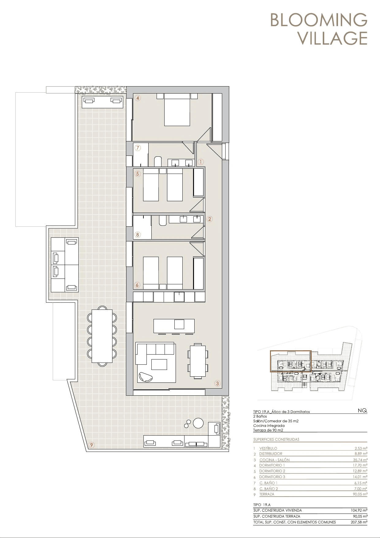 El Cielo de Xàbia: Ático Exclusivo con Terraza de 90 m² en Blooming Village.