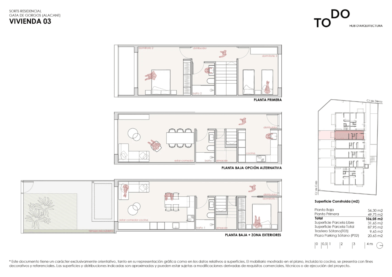 Adosado en venta en Gata (Residencial Sorts) - Obra Nueva