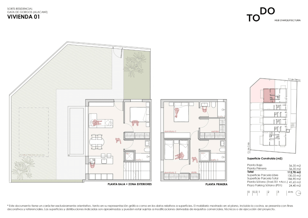 Adosado en venta en Gata (Residencial Sorts) - Obra Nueva