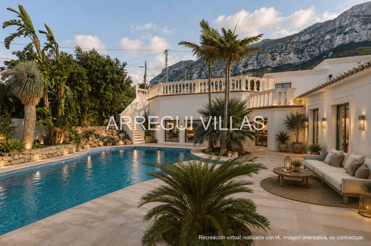 Amplia villa con vistas y sol en venta en Dénia - Montgó
