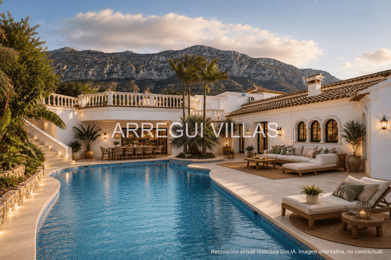 Amplia villa con vistas y sol en venta en Dénia - Montgó