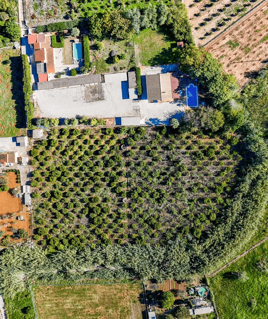 Gran finca rústica compuesta por dos casas y con cuadras para caballos.
