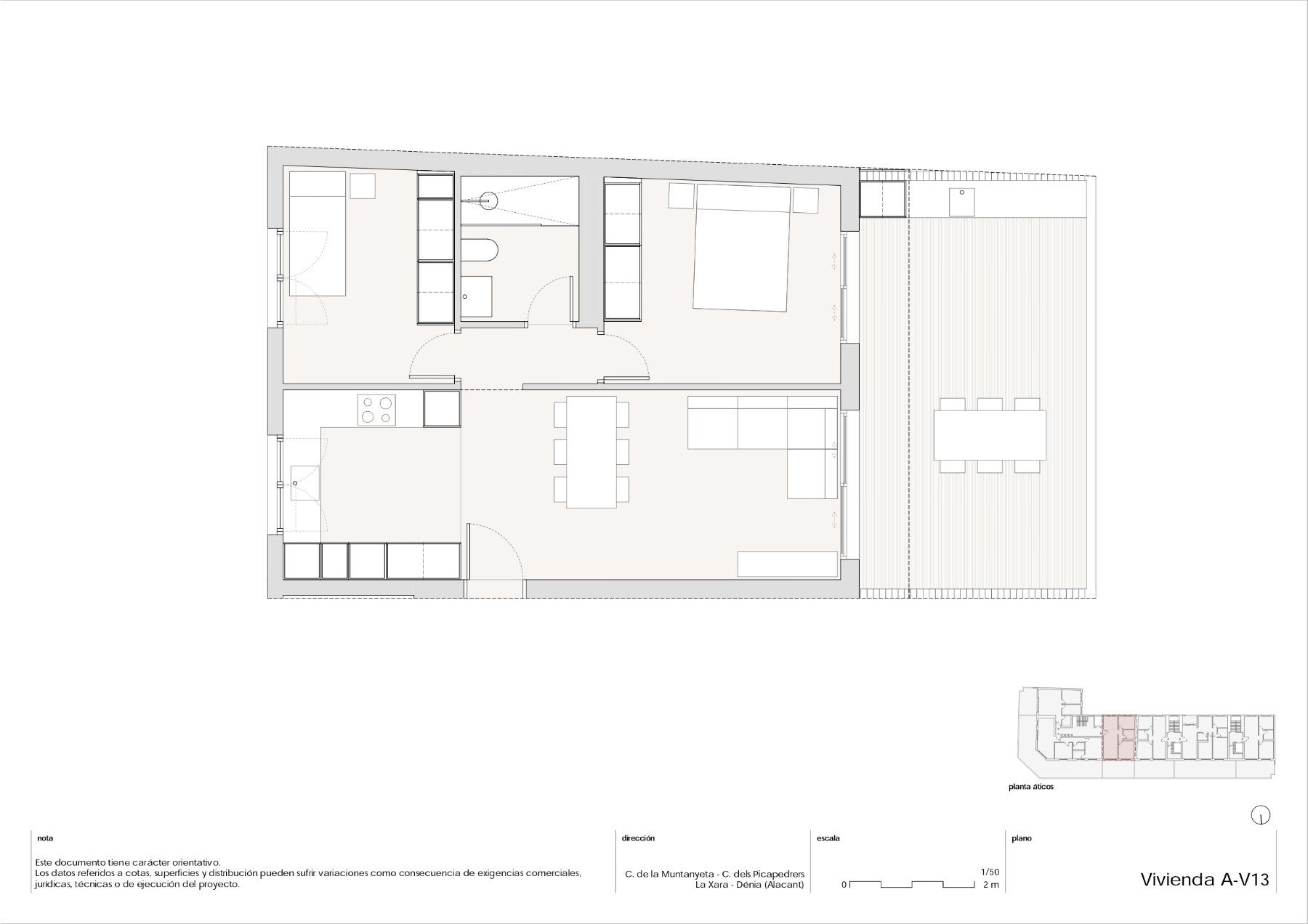 Penthouse for sale in La Xara (Residencial Muntanyeta) - 2 Bedrooms